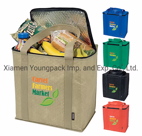 Kundenspezifische Lebensmittel-Kühltasche, isolierte Tasche, Eisbeutel, Kühltasche, Thermotasche zum Einkaufen